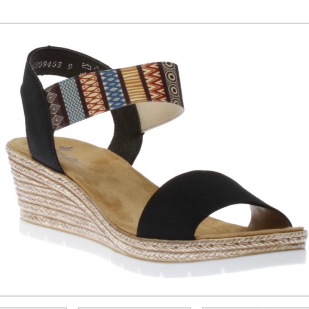 Reiker Namur Blue Wedge Sandal